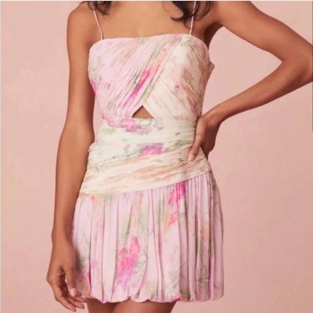 🌟🎀 LoveShackFancy Camonete Strapless Pastel Dress